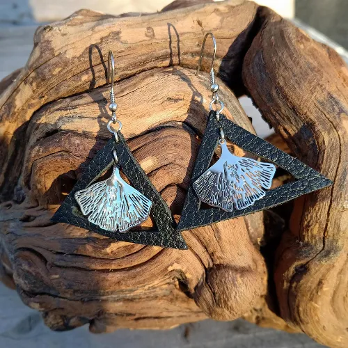 Boucles d'oreilles Gingko