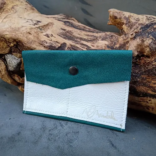 Porte-carte complet Bleu canard/Blanc