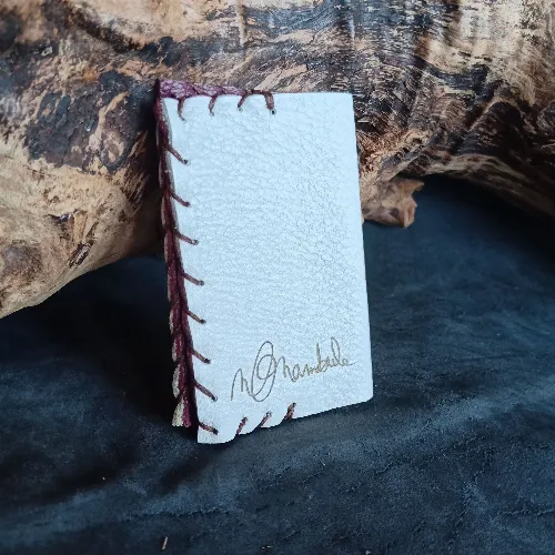 Petit porte cartes Blanc/Bordeau