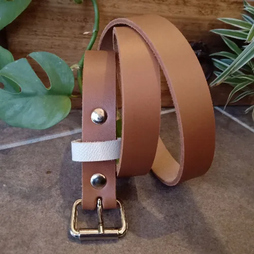 Ceinture Fine Camel 