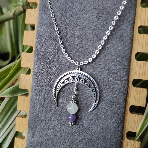 Collier Lune/Pierre